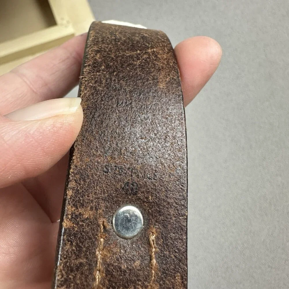 Gap Buffalo Nickel Men's Leather Belt Southwest Chevron Insert Size 40